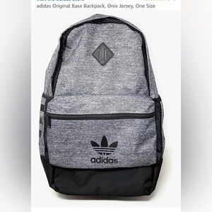Adidas Heather Gray and Black Backpack